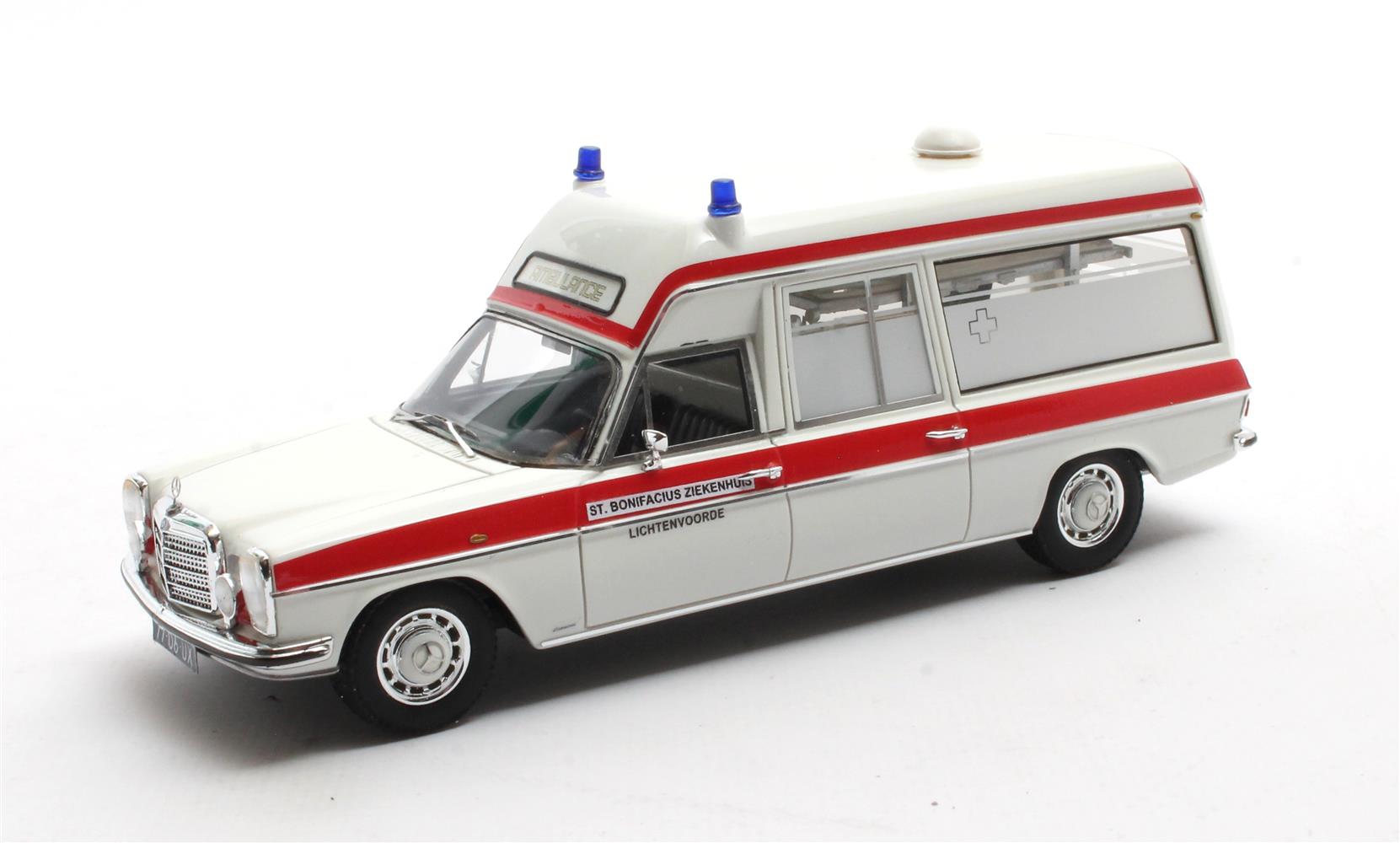 Mercedes-Benz V114 Visser Ambulance St. Bonifacius Lichtenvoorde 1969-1973 - 1:43  Mercedes-Benz V114 Visser Ambulance St. Bonifacius Lichtenvoorde 1969-1973 - 1:43